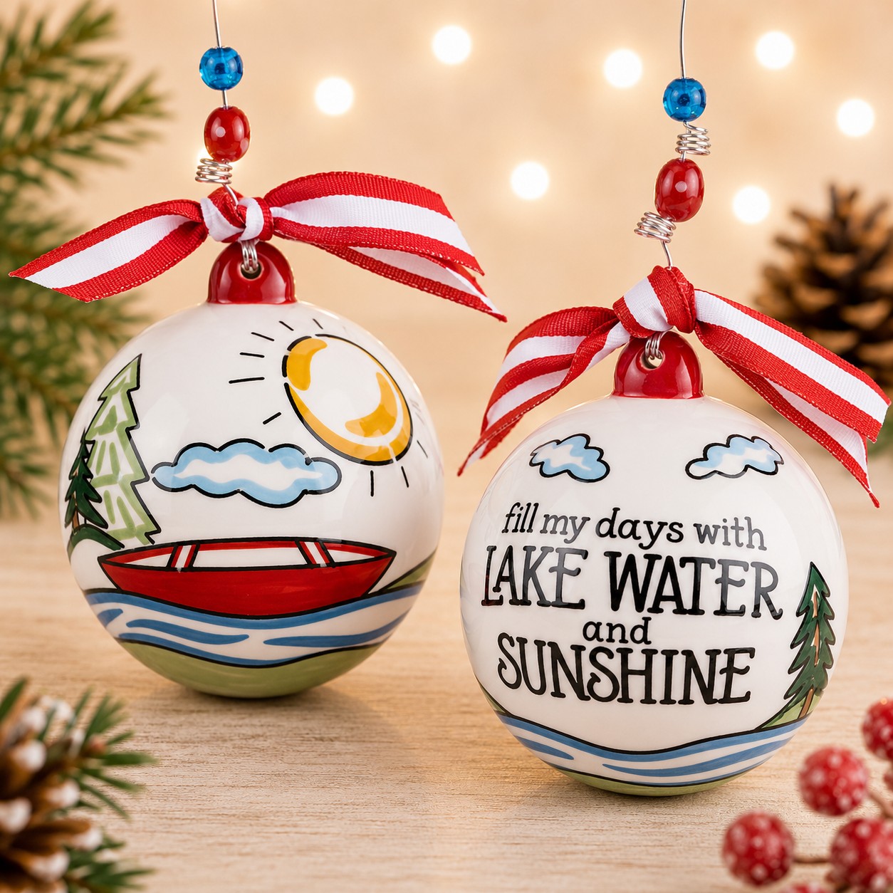 Lake Water & Sunshine Ornament